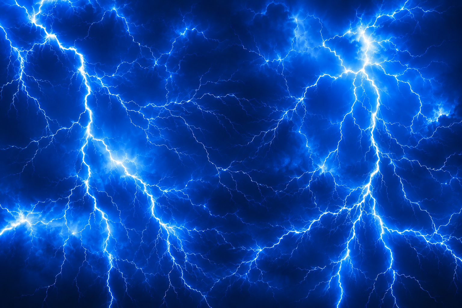 Electric blue lightning energy background